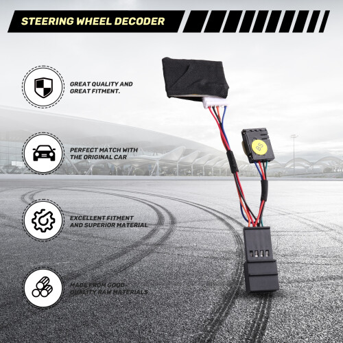For  Steering Wheel Decoder A3 A4 A5 A6 A7 Q5 Small Plug and  Old Model Upgraded New Steering Wheel Decoder Plu 2