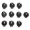 60pcs Black Round Button Battery Holder Case for CR2032 2016 2025 2
