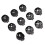 60pcs Black Round Button Battery Holder Case for CR2032 2016 2025 3