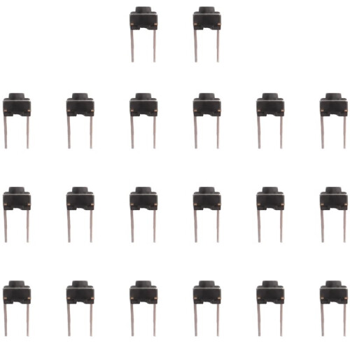 120 Pcs 6x6x5mm Momentary Tactile Tact Push Button  2 Pin DIP Through Hole 2