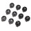 60pcs Black Round Button Battery Holder Case for CR2032 2016 2025 4
