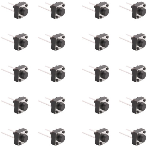 120 Pcs 6x6x5mm Momentary Tactile Tact Push Button  2 Pin DIP Through Hole