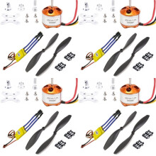4X RC 2212 1000KV Brushless Motor+30A ESC Electric Speed Controller+1045 Propeller Kit for RC Multicopter Quadcopter
