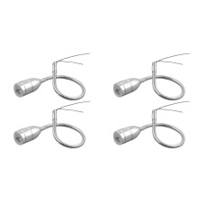 4x 3WAC 12V 24V LED Tool Light Flexible 30cm LED Workshop Work Light Silver for CNC Machine Rework Welding Machine