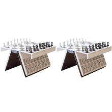 2X Magnetic Chess Set for Travel and Camping - Educational Board Game with Full Pieces