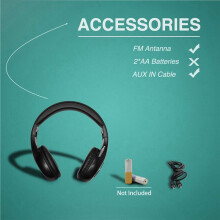 6X Personal FM Radio Headphones Ear Muffs, Wireless Headset Built in Radio for Mowing, Jogging, Walking, Daily Works