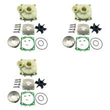 3X for  F150/F200/F225 Outboard Water Pump Kit 61A-W0078-A4-00, 61A-44311-01-0, 6G5-44323-01-00