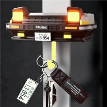2X Car Key Holder Decor Wall-Mounted Key Hook Headlight Key Hook for Car Enthusiasts' Gifts Black