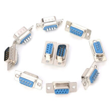 50Pairs 100Pcs Db9 Male and Female Rs232 9 Pin Wire Solder Serial Port Plug Connectors