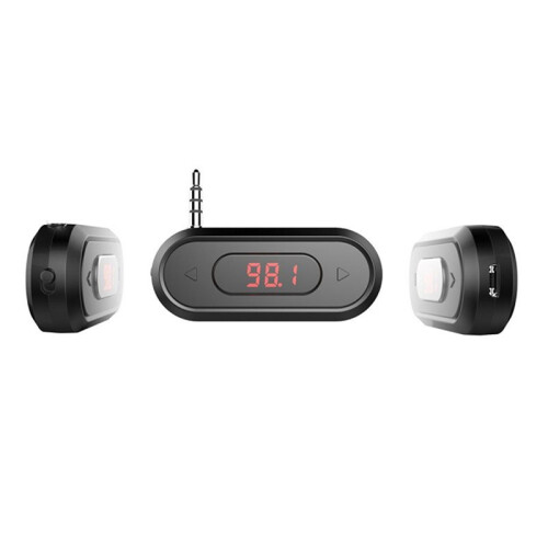 3X Universal FM Transmitter Wireless Audio Adapter with 3.5mm Jack Compatible with  for  IOS Android Car Speaker 2