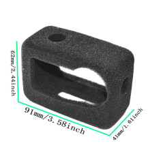 2X Foam Windshield for  Osmo Action 6 Windshield Wind Noise Reduction Sponge Foam Case Action Camera Accessories