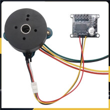 2X 2804 Outer Rotor BLDC Motor Kit with AS5600 Magnetic Encoder SimpleFOCmini Driver Board,Neodymium Magnet Hollow