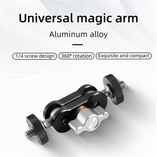 3X Double  Camera Magic Arm Adjustment Load 2kg Magic Arm Bracket Aluminum Alloy 1/4 Inch Screw  Magic Arm 2