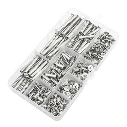 Chicago Screw Binding Screws Posts Assortment Kit for DIY Leather Bookbinding Crafts(480Pcs,M5) 2