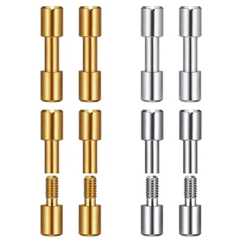 16 Sets Stainless Steel Brass Bracket Bolt Fasteners Tool Knife Handle Bolt Replacement Rivet Kitchen-Knife Handle Rivet 1