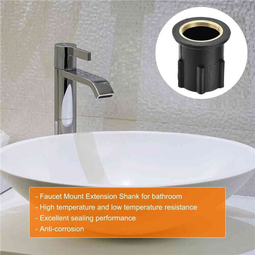 3X Mixer Mounting Nut for Countertop - Easy Installation, Black Color, 32mm Inner Diameter 1