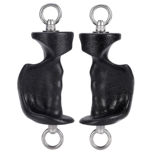 4X Fitness Odd-Shaped Handle Versatile Triceps Rope Cable Attachments for Gym LAT Pull Down Bar for Cable Machine 1