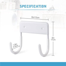 8X Ironing Board Hanger, Ironing Board Hook, Ironing Boards Wall Mounted Holder, (Matte White)