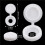 800 Pcs Screw Cap Plastic Hinged Screw  Covers Screw Cover Caps Snap- Replacement Screw Decorative Covers (White) 8
