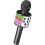 Microfono karaoke wireless, microfono karaoke per bambini con luce LED danzante, microfono Bluetooth per bambini, nero 1