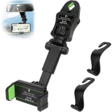 Support de téléphone de voiture WJTG avec miroir, support de téléphone pour smartphone, support de téléphone de voiture rotatif à 360 d