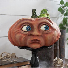 Stück Halloween-Kürbis-Außendekoration, gruselige Party, Garten, lustige Kürbiskopf-Hobbydekoration, niedliche Atmosphäre, Heimdekorati