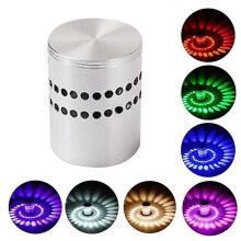 Moderne 3W RGB LED-Glühbirne, spiralförmige Aluminium-Deckenleuchte für Flur, Veranda, Innenbereich, Wandleuchte