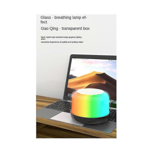 Bluetooth 5.2 Computer Speaker Bluetooth Speaker Bluetooth Speaker Breathing Light Transparent Laptop Speaker 1