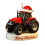Weihnachtsschmuck Traktor mit Weihnachtsmütze 1