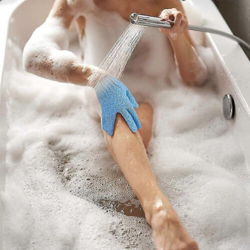 Peeling-Handschuhe mit zwei Texturen für Dusche, Spa und Körperpeeling 2