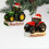 Weihnachtsschmuck Traktor mit Weihnachtsmütze 3