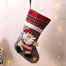 Calcetín navideño, saco de Papá Noel, bolsa de dulces, calcetines navideños, adornos navideños, decoración del árbol de Navidad, Navida
