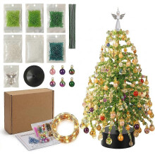 Beaded Christmas Tree Kit - DIY Handmade Craft Set for Festive Holiday Decoration-E