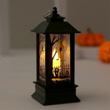 Halloween Decorative LED Witch Ghost Handheld Lantern Halloween Party Decor Props Electronic Wind Lamp Halloween Decoration-B