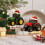 Weihnachtsschmuck Traktor mit Weihnachtsmütze 4