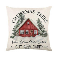 Merry Christmas Pillow Cover 45x45cm Throw Pillowcase Winter Christmas Decorations for Home Tree Deer Sofa Cushion Cover
