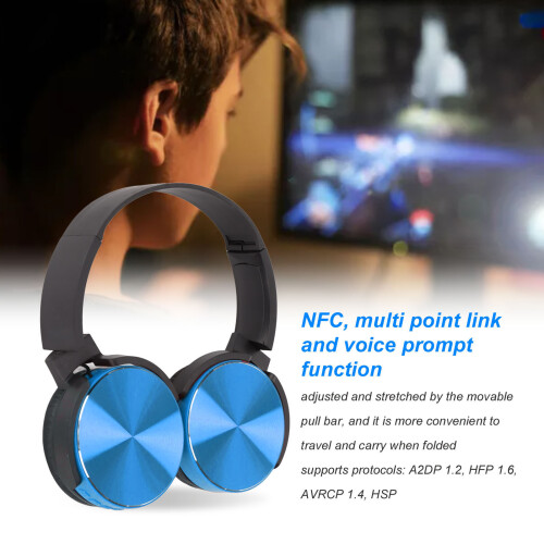 450BT Bluetooth Kopfhörer mit NFC, Blau