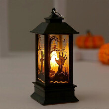 Dekoracyjna latarnia LED z motywem ducha czarownicy na Halloween, rekwizyty na imprezę halloweenową, elektroniczna lampa wiatrowa, de