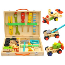 Herramientas de madera para niños, caja de herramientas de juguete, set de construcción DIY para niños, juegos educativos para niños y