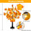 24 Inch Fall Lighted Maple Tree Bundle, 48 LED Lights, Decorative Tabletop Tree for Thanksgiving, DIY Battery Operated Artificial Tree 3