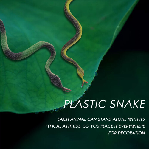 Plastic Rettile Modello Animale Serpente Giocattolo 12pcs Multicolore