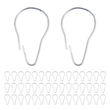 Lot Von 100 Eisen Duschvorhang Haken Ringe Birne Clips