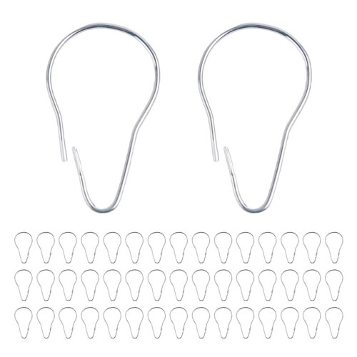 Lot Von 100 Eisen Duschvorhang Haken Ringe Birne Clips 1