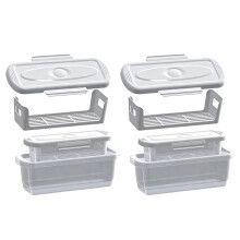Batterbeslag Vis Paneerder Shaker Kom met Paneer Shaker Plaat met Deksel Shaker voor Frituren van Kippenvleugels Uienringen Groenten B