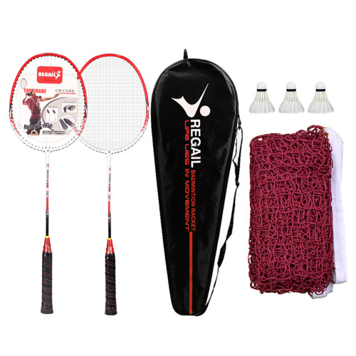 Badmintonschläger-Set 2 Spieler mit Netz 2