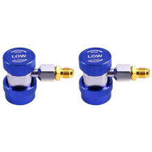 2X R134A Convertisseur de Fluorure de Climatiseur de Voiture Adaptateur de Connecteur de Coupleur Rapide Outils de Réparation Automatique Réglables