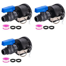 3X Adaptador de Caixa IBC, Trava de Came de 2 Polegadas para Tanque de Caixa IBC de 275-330 Galões, Adaptador de Caixa IBC para Mangueira de Jardim
