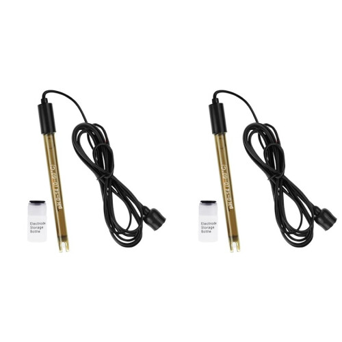 2X PH Electrode Sensor Probe Industry Experiment Laboratory Pool Water Analyzer PH Meter Tester PH Probe BNC Connector