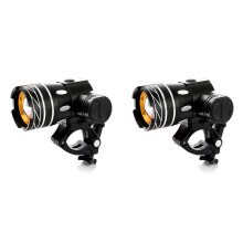 2X Fahrrad-Frontlicht, USB Wiederaufladbar, LED-Fahrrad-Frontlicht, MTB & Rennrad, Nacht-Sicherheitslicht