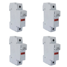 4X 1P RT18-32X Fuse Holder AC 380V 32A 1 Pole 10x38mm DIN Rail Mount Fuse Holder Base
